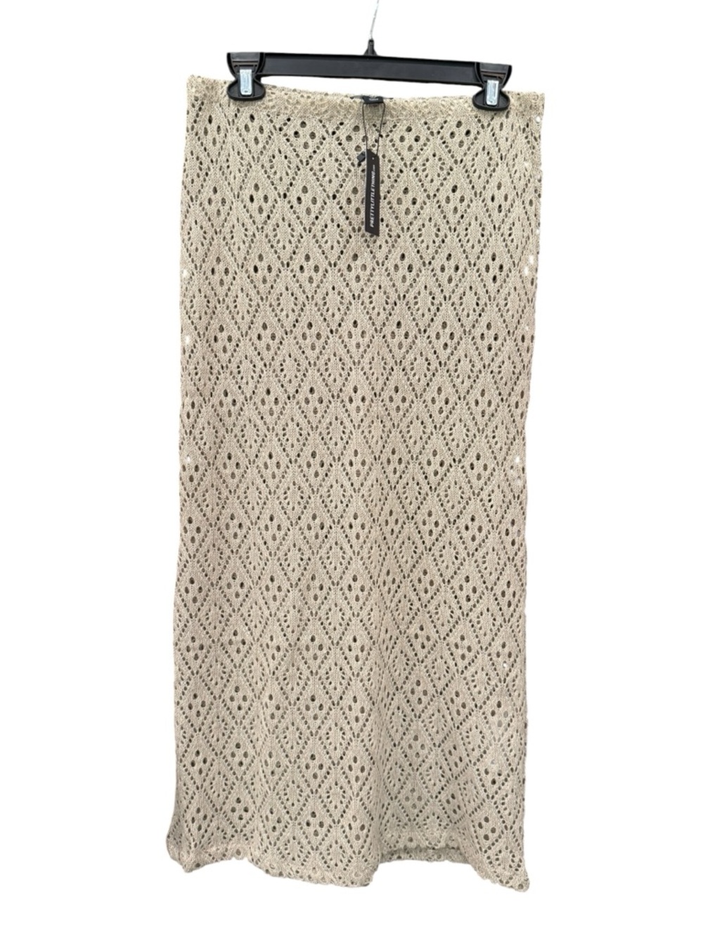PrettyLittleThing Beige Crochet Midaxi‎ Skirt